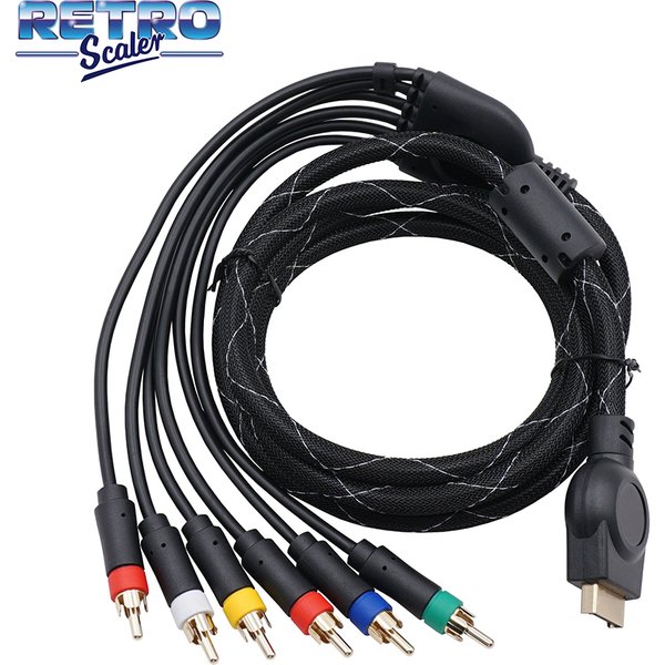 RetroScaler 1,8 m langes PS2/PS3-Komponentenkabel bietet das scharfste Video und Sound für die Sony PlayStation 2/3-Spielekonsole