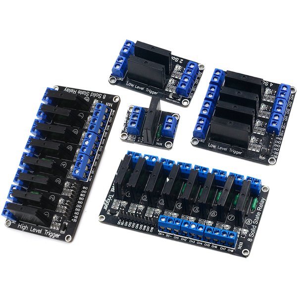 Module de relais à semi-conducteurs 5V 1/2/4/6/8 canaux, haut/bas niveau SSR G3MB-202P 240V 2A, sortie avec fusible résistif pour Arduino