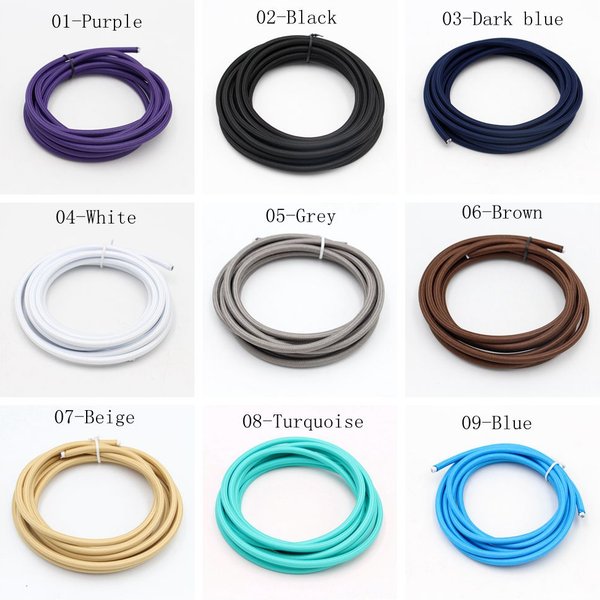 Câble électrique en tissu flexible à 2 cœurs, 0.75 mm2, cordon multicolore en tissu pour décoration de lumières Pandant