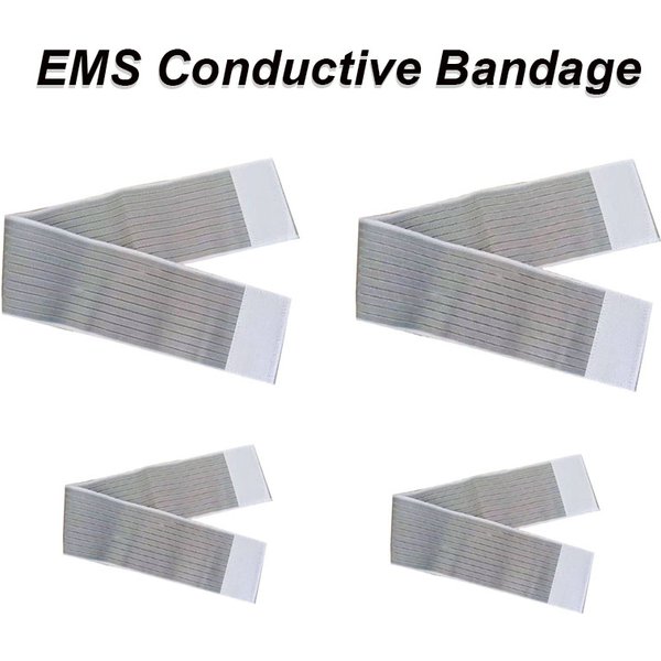 Ceinture conductrice EMS à haute élasticité, électrode fixe, bandes élastiques pour bras, dos, épaule, corps, pagaie EMS