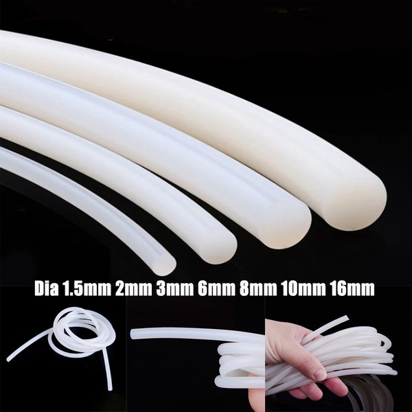 Cordon en Silicone solide Dia 1.5mm 2mm 3mm 6mm 8mm 10mm 16mm, joint en caoutchouc blanc, bandes d'étanchéité, joint torique, haute température, étanche