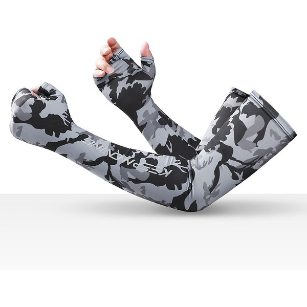 Summer Cool Sports Cycling Sleeves for Men Cuff Outdoor fitness Camouflage Glove Women Arm Sleeves Sun Protection Ice Silk