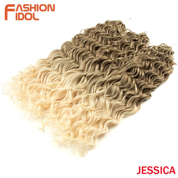 Jessica Hair – tresses synthétiques bouclées au Crochet, Extensions capillaires en Fiber de haute température