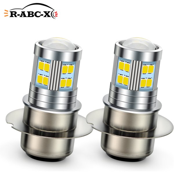 Ampoule de phare de moto à Led H6M P15D-25-1 P26S P36D, vitesse Scooter moto 6V 8V-30V 12V 24V 800Lm 6000K 2 pièces