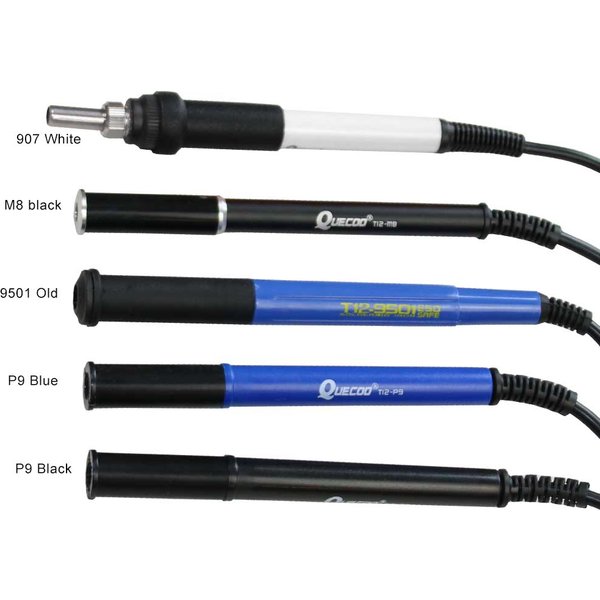 QUECOO 5pin T12-M8 9501 907 P9 Handle 1.1m For STM32 T12-955/958 Soldering Iron stationTemperature Digital Electric Controller