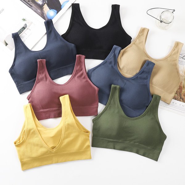 Frauen Baumwolle Unterwäsche Rohr Tops Sexy Einfarbig Top Mode Push-Up Komfort Bh Weibliche Sport Tank Up Weibliche crop Top
