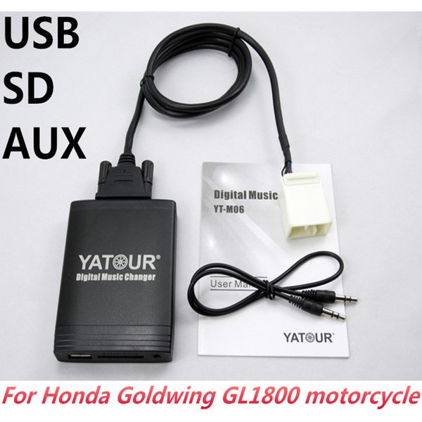 Adaptateur USB yatour pour moto Honda Goldwing GL1800 2001 – 2010, lecteur MP3 SD AUX Mp3