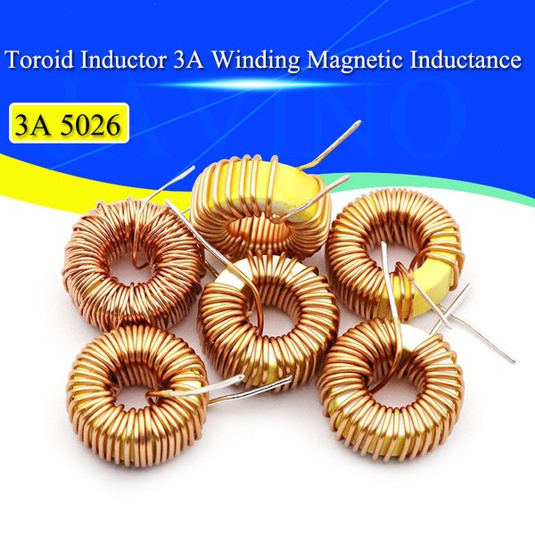 5-50Pcs 5026 Toroid Inductor 3A Winding Magnetic Inductance 22uH 33uH 47uH 5647uH 100uH 220uH 330uH 470uH Inductor For LM2596
