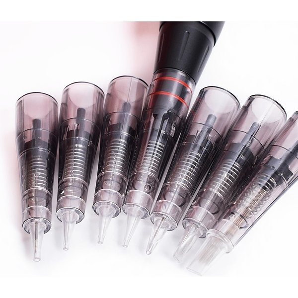Cartouches d'aiguilles jetables stérilisées pour maquillage Permanent, 50 pièces, 1R/3R/5R/7R, pour stylo de tatouage Biomaser, pointes d'aiguilles