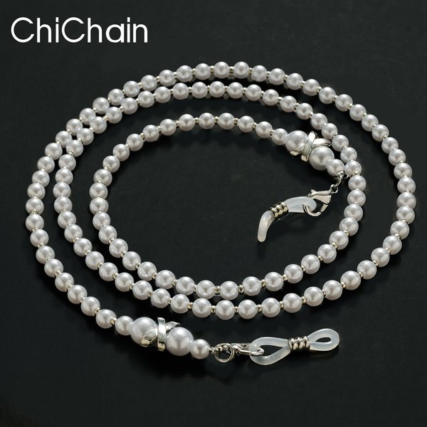 Pearl Sunglasses Chain Wearing Neck Holding Beaded Lanyard Cord Masks Sunglass Reading Glasses ChainEyewear Accessories