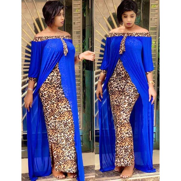 Robes africaines Dashiki imprimées léopard pour femmes, Sexy, manches mi-longues, col Slash, automne