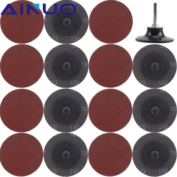 Disque de ponçage 3 ", verrouillage en rouleau, Type R, outil de polissage et de nettoyage avec tige 1/4", 40 pièces