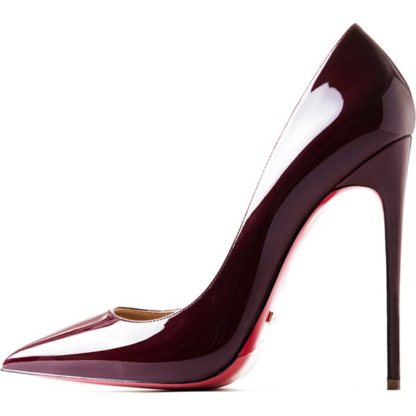 HLTINO 12cm Red Bottom High Heels Genuine Leather luxury shoes Women Super High Stilettos with Spring Ladies's Pumps