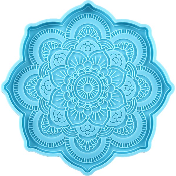 Mandala Untersetzer Silikon Form Runde Tablett Tasse Matte Epoxidharz Gussform Für DIY Harz Handwerk Hause Dekoration Machen Werkzeuge