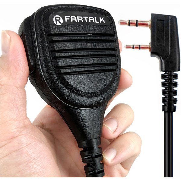 PTT Poche Microphone Haut-Parleur MIC pour Baofeng UV5r UV-5R UV-82 BF-888S GT-3TP Kenwood TK-3107 HYT Talkie Walkie Radio Bidirectionnelle