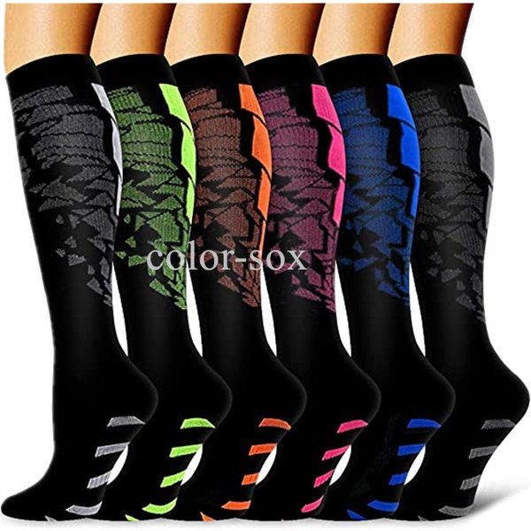 Nouvelles chaussettes de Compression graduées Crossfit entraînement course récupération cyclisme voyage chaussettes en plein air hommes femmes course chaussettes de sport