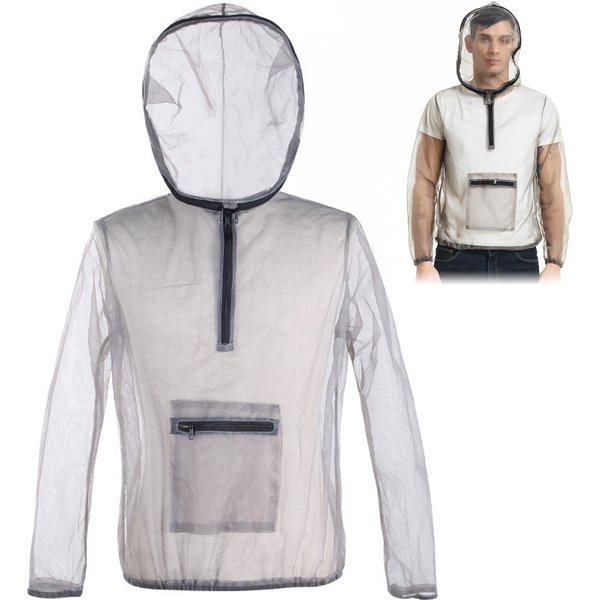 Outdoor ultraleichte Mesh Kapuze Bug Jacke Mesh Netz Anti-Moskito Kleidung Schutz Mesh Shirt Insekten schutz für Camping Angeln