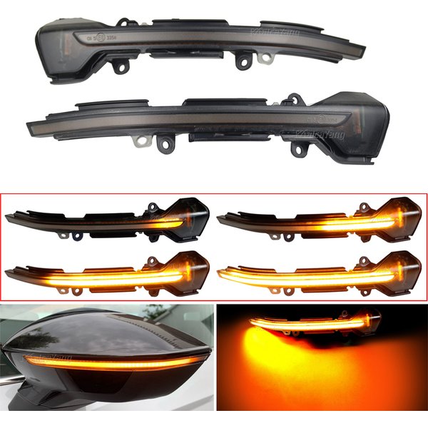 2pieces Dynamic LED Turn Signal Side Mirror Indicator Sequential Light Blinker For SEAT Leon Mk3 5F Ibiza Mk5 KJ Arona 2018