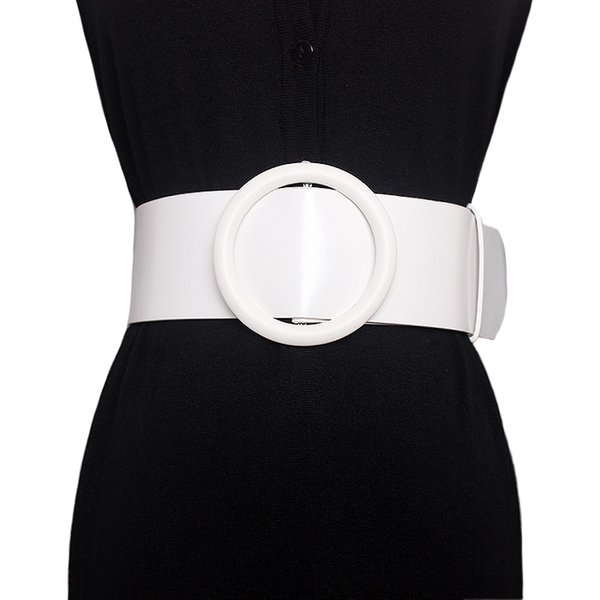 Ceinture large en cuir avec grand anneau pour femme, sangle de qualité supérieure, accessoires vestisensféminins, environnement rond, jeans, nouveau, 2020