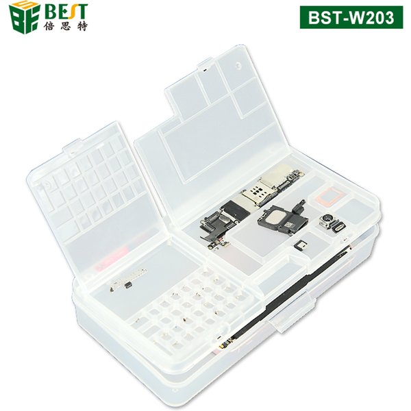 Boîte de rangement pour iPhone, écran LCD, carte mère, puces IC, vis de coordinateur, outils de réparation de conteneur, mobile, matin, 1 pièce