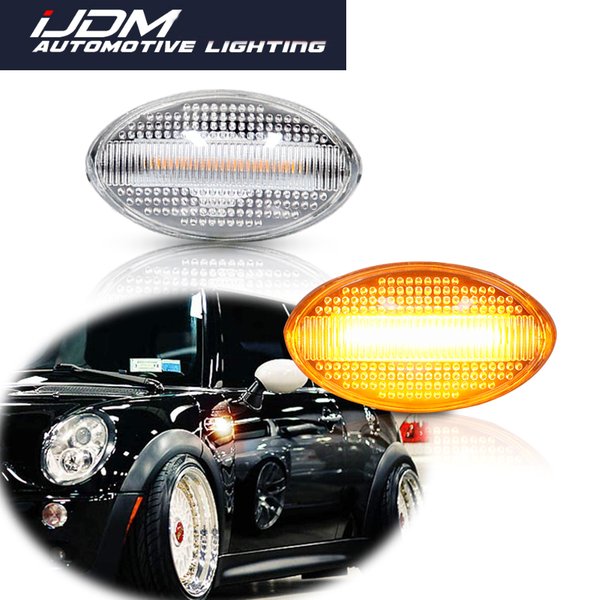 2 pièces ambre pleine bande LED garde-boue avant feux de position latéraux pour MINI Cooper R50 R52 R53 (2002-2006) clignotants feux de position latéraux