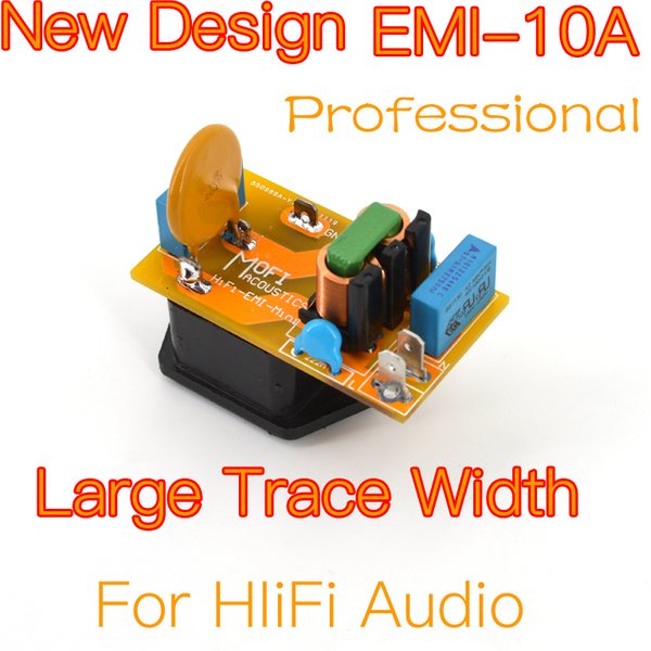MOFI Gold-Plated AC Power Tail Plug-In 10A EMI Filter Socket For HiFi Audio(New Design)