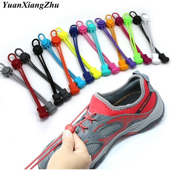 1Pair Elastic Shoe laces Round Locking No Tie Shoelaces Kids Adult Quick Lazy Laces Rubber Sneakers Shoelace 22 Colors