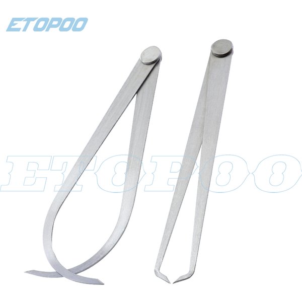 2pcs Calipers 150-450mm Metal Caliper Firm Joint Inside and Outside Caliper Steel Machinist Carving Measurement Tool