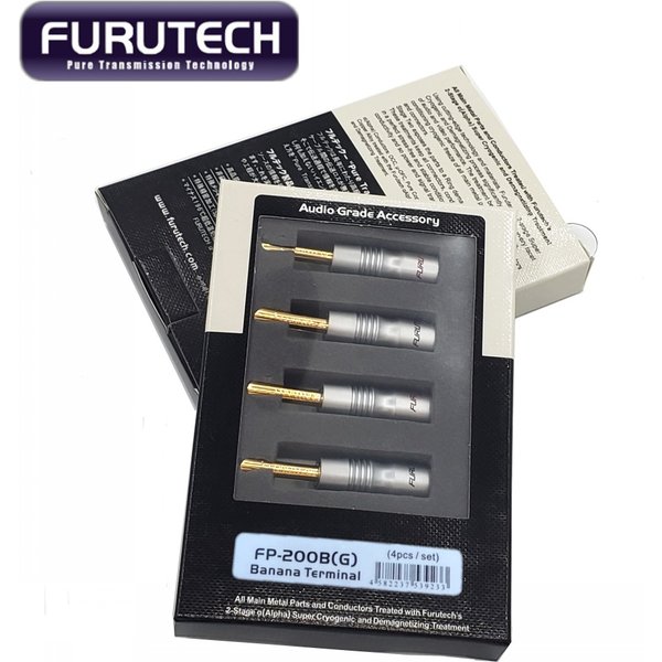 HiFi Furutech FP-200B(G) Speaker Cable Rhodium Plated Banana Plug Connector Original Box Made in Japan