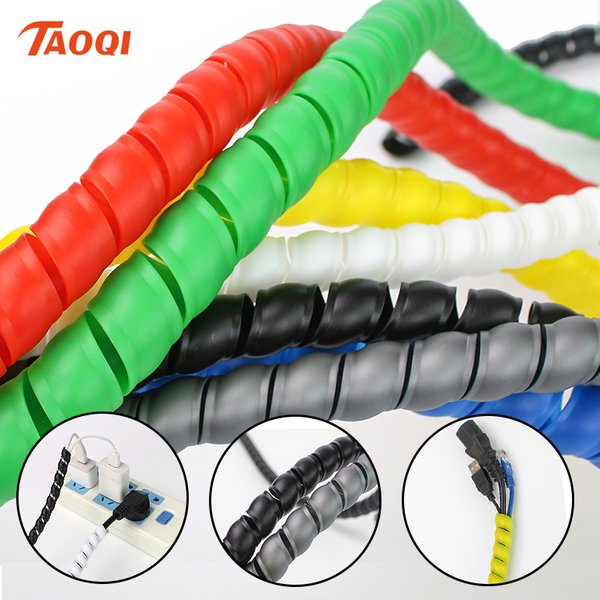 Tube d'enroulement de 1/5M, 8/10/14/16/20/25mm, organisateur de fil, manchon de Protection de câble, manchon de Protection de Tube, protecteur d'enroulement en spirale