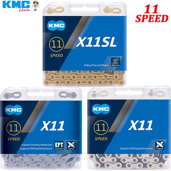 KMC X11 Chain 116L 118L X11EPT X11SL X11EL Mountain Bicycle Chains Original MTB Road Bike Chian for Shimano/SRAM/Campagnolo