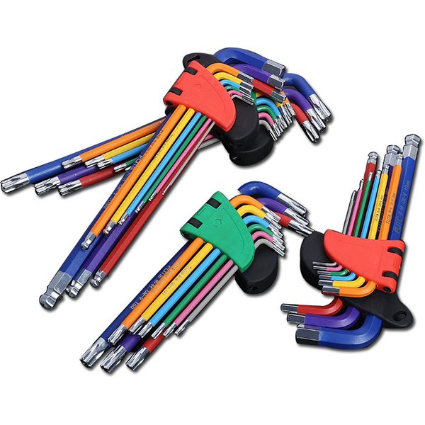 Box-Endschlüssel-Set, Torx-Sternschlüssel, Schraubendreher, Kugelkopf-Inbusschlüssel, Werkzeug, Typ L, 9 Stück, 1,5 mm–10 mm Drehmoment, langer metrischer Steckschlüsselsatz