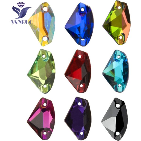 YANRUO 3256 couture galactique sur verre de cristal dos plat Strass couture pierres AAAAA pour justaucorps robe décoration bricolage gemmes