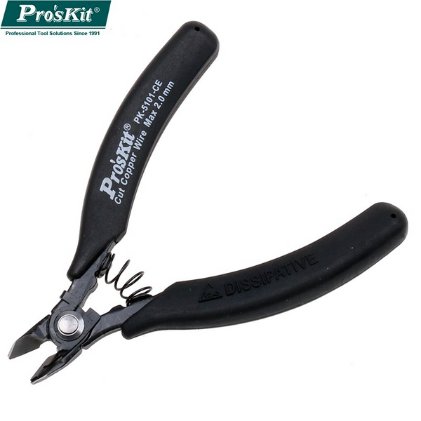 Pro'skit – pince coupante latérale de précision, antistatique, avec clip de sécurité et poignée conductrice, 125mm