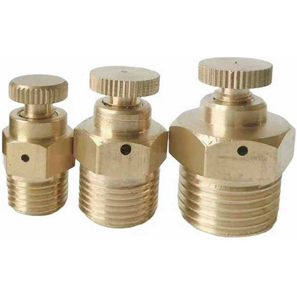 1/8" 1/4" 3/8" 1/2" BSP M8 M10 M12 Male Manual Exhaust valve Air Release Valve Vent Valve PN 1.6 Mpa for Heating