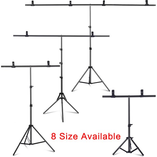Kit de support de fond de scène en T pour studio photo et vidéo, avec écran vert pour chroma key