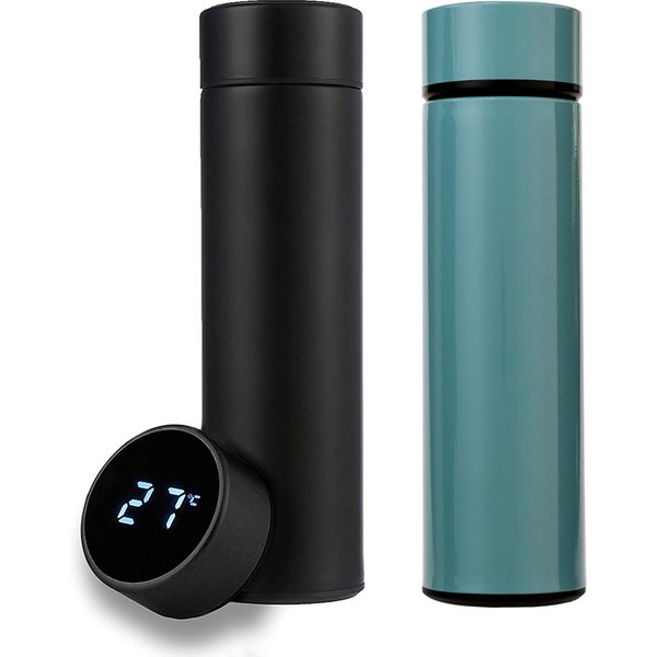 Edelstahl Smart Wasser Flasche, Leck Beweis, Doppelwandige, Halten Getränk Heiß & Kalt, LCD Temperatur Display