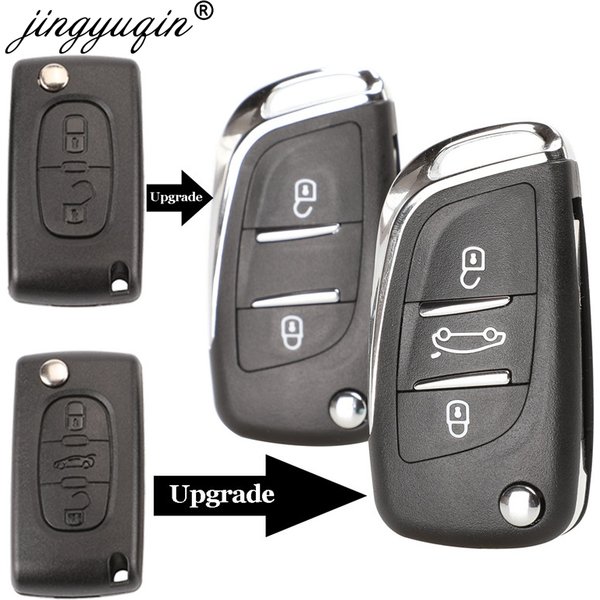 jingyuqin Coque de clé pliable modifiée CE0523 CE0536 pour Citroën C2 C4 C5 Berlingo Xsara Picasso Peugeot 306 406 407 807 Partner VA2/HU83 2/3BT
