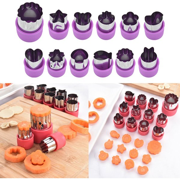 Ensemble de 12 emporte-pièces pour sandwichs et fruits, en acier inoxydable, moule à gâteau Fondant végétal, accessoires de cuisine