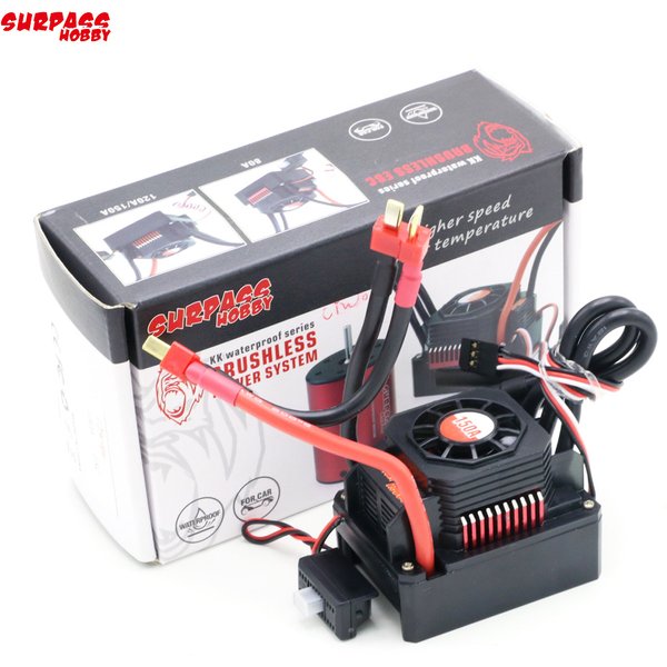 Wasserdichter 25A 35A 45A 60A 80A 120A 150A ESC bürstenloser sensorloser Geschwindigkeitsregler mit T/XT60-Stecker für 1/8 1/10 1/12 1/20 RC-Auto
