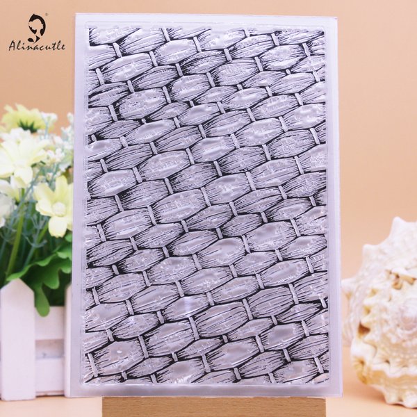 Alinacutle CLEAR STAMPS Wicker Texture Background Scrapbooking Card Album Paper Craft Rubber Transparent Silicon Clear Stamp