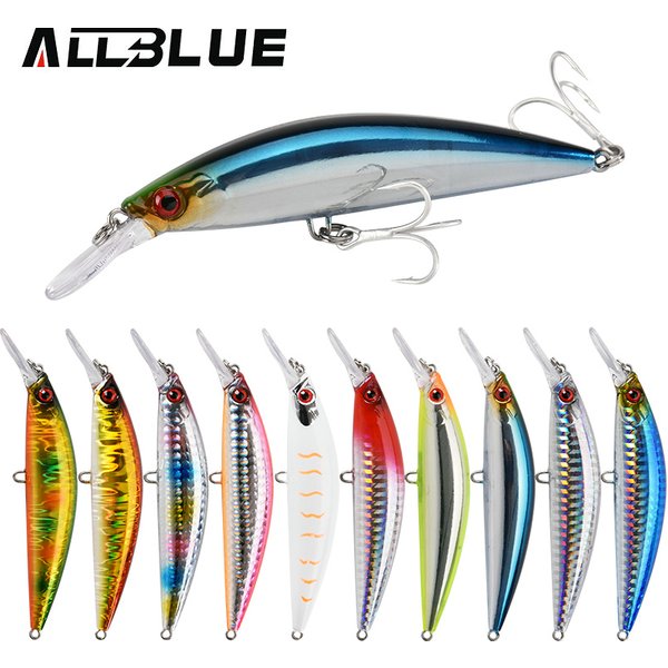 ALLBLUE Heavy Weight Minnow 90mm/110mm Sinking Jerkbait Longcast Fishing Lure Saltwater Sea Bass Plastic Artificial Bait Tackle