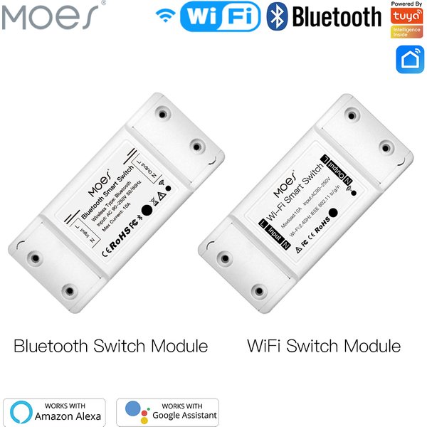 Interrupteur d'éclairage intelligent Bluetooth, bricolage, minuterie de disjoncteur universelle, télécommande sans fil, fonctionne avec Alexa Google Home Smart Home