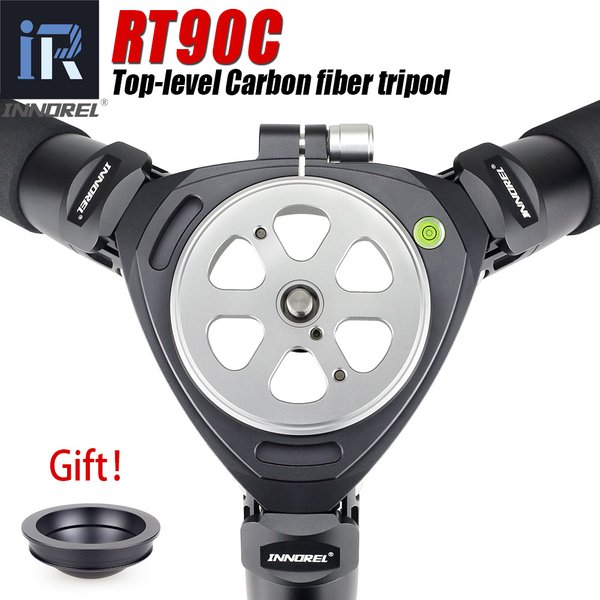 INNOREL RT90C (LT404C) Trépied d'appareil photo professionnel robuste à 10 couches en fibre de carbone avec bol et adaptateur de bol de 75 mm