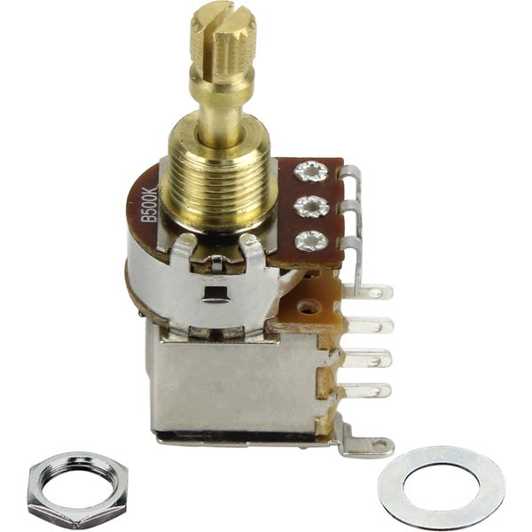 FLEOR 1pc Short Shaft Push-Push Potentiometer Electric Guitar Pot 500K / 250K Choose for Guitar Bass Parts
