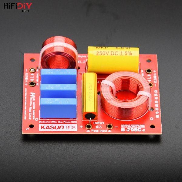 HIFIDIY LIVE 2Way 2Unit (tweeter+bass speaker) Frequency Divider Crossover Filters B-208C Hi-Fi Speakers surround Desktop audio