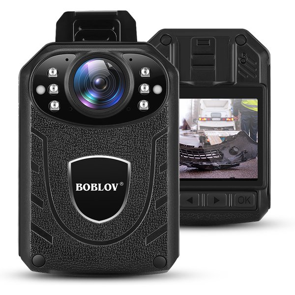 Boblov KJ21 Am Körper getragene Minikamera Polizei HD 1296P DVR Videorecorder Sicherheitskamera 170 Grad IR Nachtsicht Mini-Camcorder