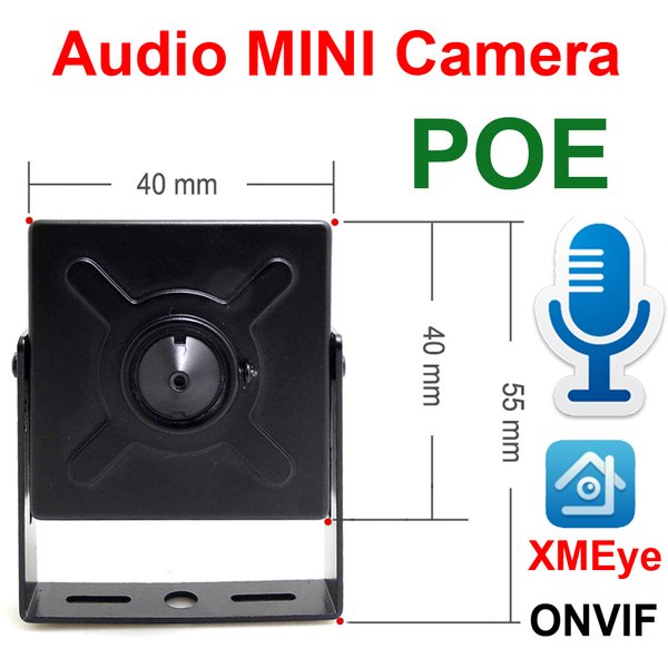 JIENUO-Mini Caméra IP POE 48V 4MP 5MP HD Audio, Petit Caméscope de Sécurité pour l'Intérieur de la Maison, Ipacam Icsee CCTV