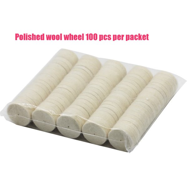 100 PCS Dental Lab Felt Cotton Polishing Wheel White Color Polishing Materials Two Styles Hard And Soft