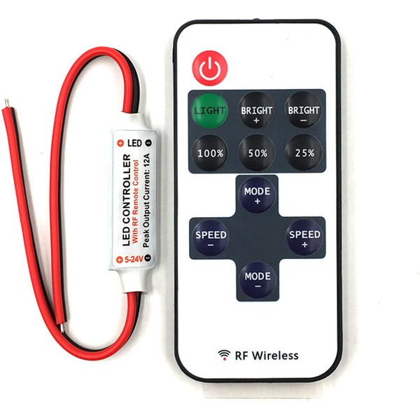 Le mini contrôleur mené sans fil DC5-24V de gradateur pour l'EPI simple SMD5050/3528/5730 de bande lumineuse de document